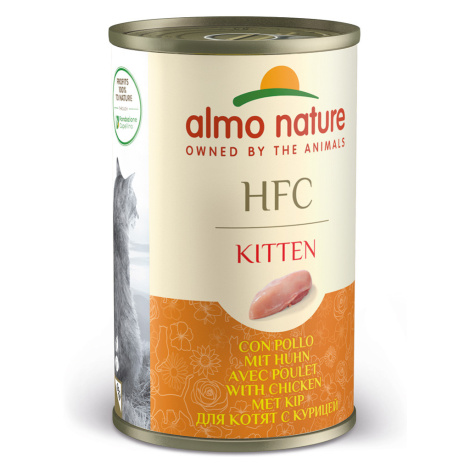 Almo Nature HFC, 24 x 140g - 20 + 4 zdarma! Kitten kuřecí Almo Nature Holistic