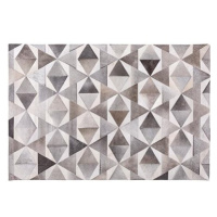 Šedý kožený koberec 140x200 cm ALAKA, 74094