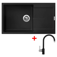 Sinks ULTIMA 860 XXL Pureblack + Vitalia GR