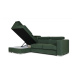 Luxusní rohová sedačka Easy zelená Roh: Orientace rohu Levý roh