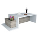 Kalune Design Konferenční stolek Pot bílo-hnědý