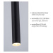 PAUL NEUHAUS LED závěsné svítidlo černá 1 ramenné stmívatelné teplá bílá subtilní design 3000K P