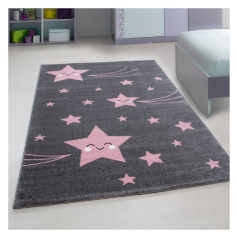 ELIS DESIGN Dětský koberec - Růžové komety rozměr: 160x230 Elisdesign