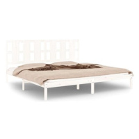 Rám postele bílý masivní dřevo 180 × 200 cm Super King, 3105616