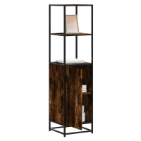 vidaXL Skříň highboard kouřový dub 35,5x35x139 cm kompozit a kov