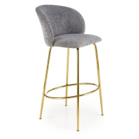 Barová židle KARO — kov, látka, šedá