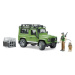 Bruder 02587 Land Rover Defender, figurka myslivce a psa