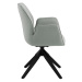 Dkton Designová židle Ariella světle šedá - černá