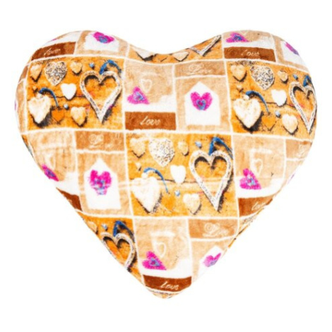 Bellatex Tvarovaný polštářek Srdce Love, 42 x 48 cm