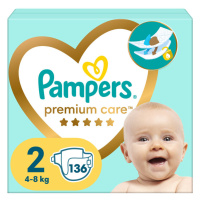 PAMPERS Pleny jednorázové Premium Care vel. 2 (136 ks) 4-8 kg