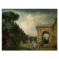 Claude Joseph Vernet - Obrazová reprodukce The Gardens of the Villa Ludovisi, Rome, 1749, (40 x 