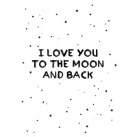 Ilustrace I love you to the moon and back, Finlay & Noa, (30 x 40 cm)