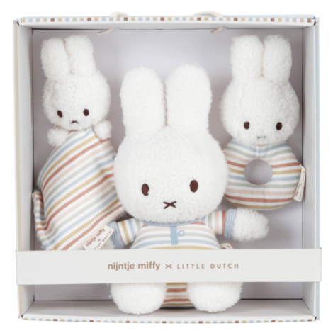 LITTLE DUTCH - Dárková sada králíček Miffy Vintage Proužky