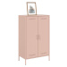 vidaXL Skříň highboard růžová 68 x 39 x 113 cm ocel