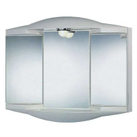 Zrcadlová skříňka Sieper Chico GL s osvětlením / 62 x 52 cm / 12 W / IP20 / E14 / plast / bílá