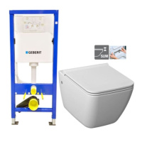 GEBERIT DuofixBasic bez tlačítka + WC JIKA PURE + SEDÁTKO DURAPLAST 458.103.00.1 X PU1