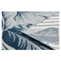 Kusový koberec Botanic 65242 Feathers aqua – na ven i na doma 137x190 cm