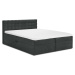 Tmavě šedá boxspring postel s úložným prostorem 180x200 cm Jade – Mazzini Beds