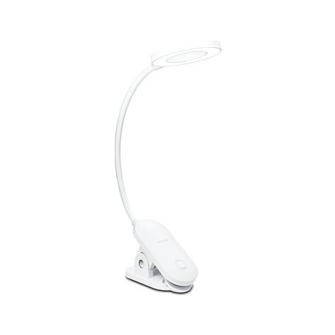 Philips FORYS stolní lampička s K,lipem LED 5 W, 200 lm, 4000 K, 36 cm, IP20, bílé