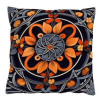 4sleep Povlak na polštář 40 × 40 na zip velur - Květinová mandala