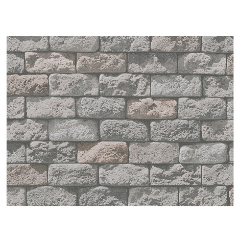 A. S. Creation Tapeta papírová IL DECORO Cihla krémová šedá FSC AS-Création