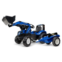 FALK Šlapací traktor 3090M New Holland T8 s nakladačem a vlečkou