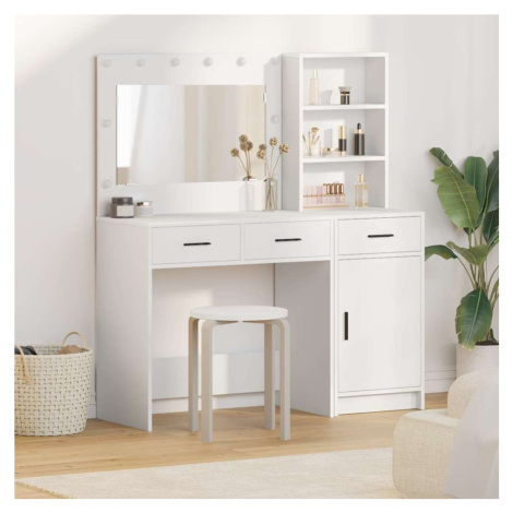 vidaXL Kosmetický stůl se zásuvkou 2 pcs Bílá kompozitní dřevo