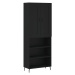 vidaXL Skříň highboard černá 69,5 x 34 x 180 cm kompozitní dřevo