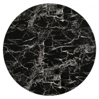 KARE Design Stolová deska Schickeria mramorová - černá, Ø80cm