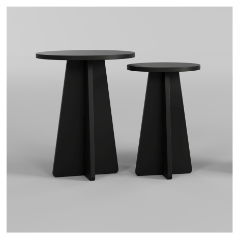 Kalune Design Sada 2 ks odkládacích stolků Mushroom 2 černá