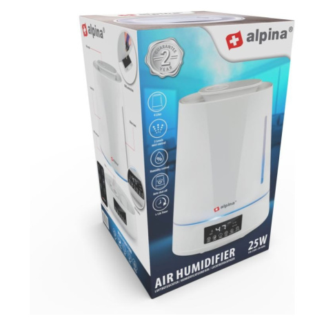 ALPINA Zvlhčovač vzduchu s LED displejem 4 L bíláED-247411