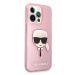 Karl Lagerfeld KLHCP13XKHTUGLP hard silikonové pouzdro iPhone 13 Pro MAX 6.7" pink Glitter Karl`