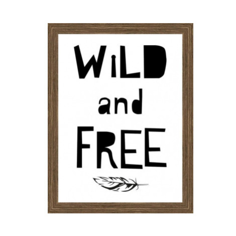Rámovaný obraz Wild and free, 18x24 cm Asko