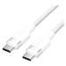 Vention USB 2.0 Type-C Male to Type-C Male 3A Cable 1M White Aluminum Alloy Type