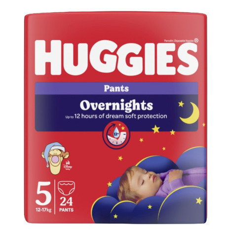 Huggies Overnights Pants 5 12-17 kg dětské pleny 24 ks