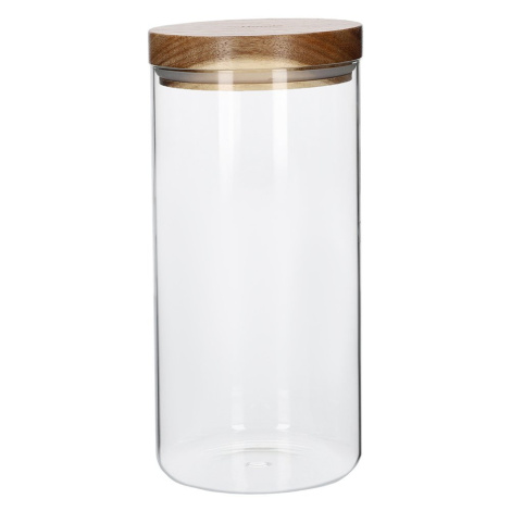 Skleněná dóza | CARLOS | s akátovým víkem M | 1,2 l | 813448 HOMLA