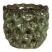 Obal kulatý DENTED keramika glazovaný zelená 8cm