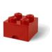 LEGO úložný box 4 s šuplíkem - červená