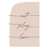 Ilustrace Eat Play Love, uplusmestudio, 26.7 × 40 cm