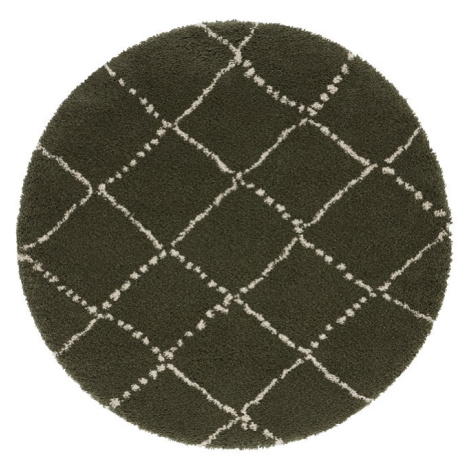 Mint Rugs - Hanse Home koberce Kusový koberec Allure 104404  Olive/Green - 160x160 (průměr) kruh