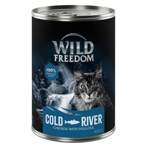 Wild Freedom konzervy, 24 x 400 g za skvělou cenu! - Cold River - treska & kuře