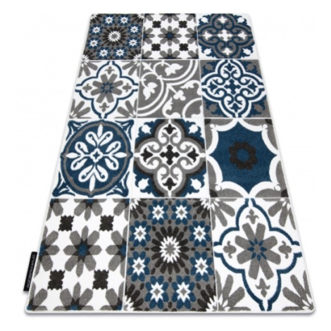 Dywany Lusczow Kusový koberec ALTER Porto květiny modrý