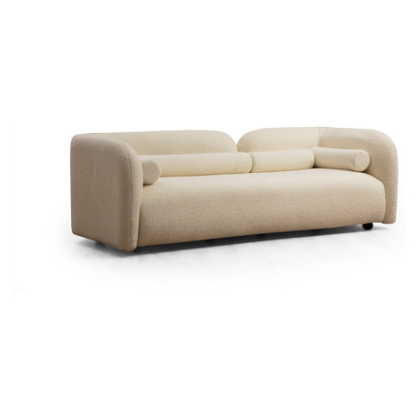 Hanah Home Třímístná pohovka Victoria 228 cm boucle krémová
