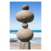 Fotografie Tower of rocks balancing on a wooden pole, Dimitri Otis, 26.7 × 40 cm