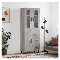 vidaXL Skříň highboard šedá sonoma 69,5 x 34 x 180 cm kompozitní dřevo