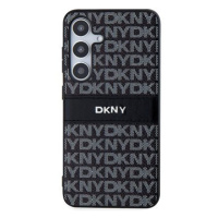 DKNY PC/TPU Repeat Pattern Tonal Stripe Zadní Kryt pro Samsung S24 Black