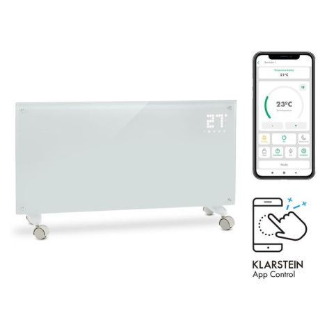 Klarstein Bornholm Smart, konvekční ohřívač, 2000 W, Wi-Fi, LED displej, časovač, IP24, bílý
