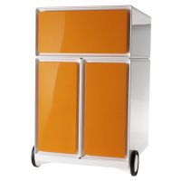 Paperflow Pojízdný kontejner easyBox®, 1 zásuvka, 2 výsuvy pro závěsné složky, bílá / oranžová