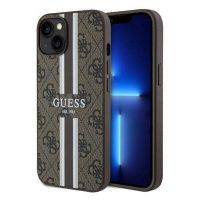 Pouzdro Guess 4G Printed Stripes pro Magsafe Pro Iphone 15 14 13 Hnědé