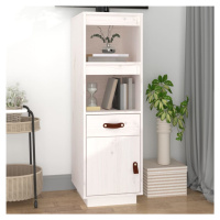 vidaXL Skříň highboard bílá 34x40x108,5 cm masivní borové dřevo